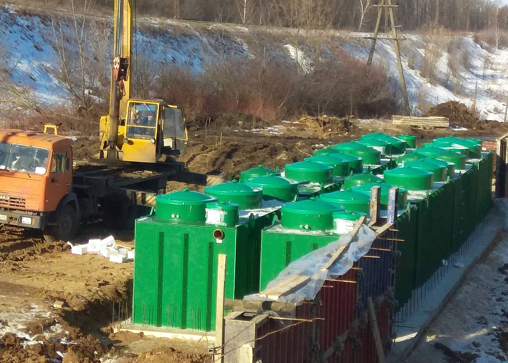 Хозяйственно-бытовой сток - 100х2м3 в сутки, коммунальные очистные сооружения поселка, п. Павелец, Рязанская обл.